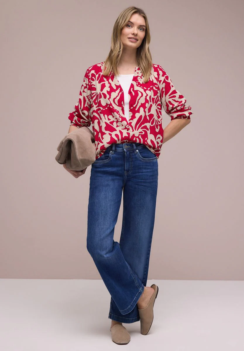 Buttoned tunicblouse w tape de - Image 5