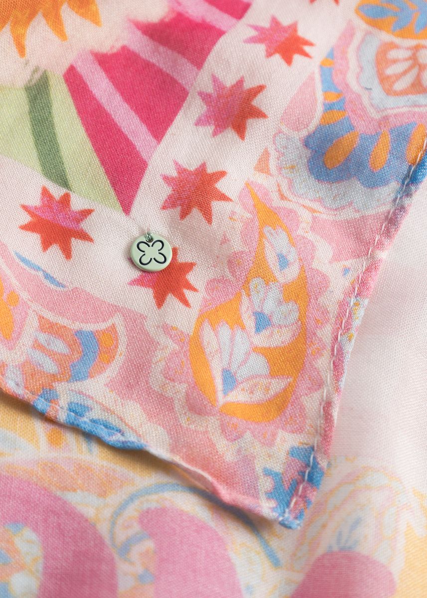 3er PACK - Bandana aus feiner Modal-Baumwoll-Mischung mit Mustermix und AMORE-Schriftzug - Image 3