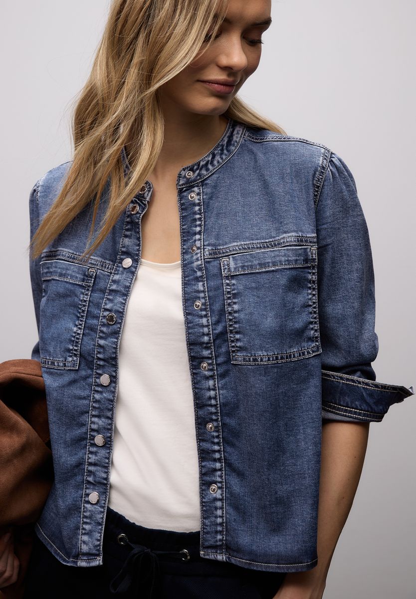 Style Denim-Blouse.mid blue - Image 3