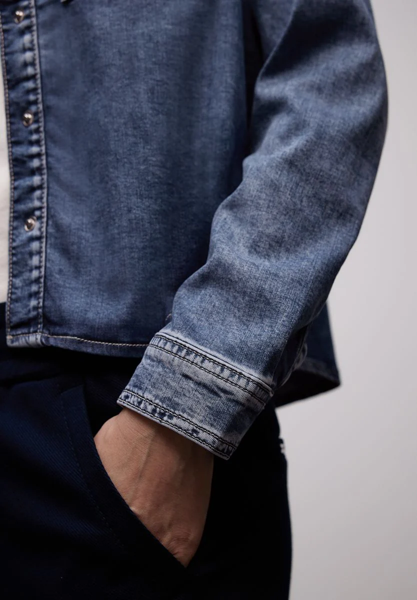 Style Denim-Blouse.mid blue - Image 7