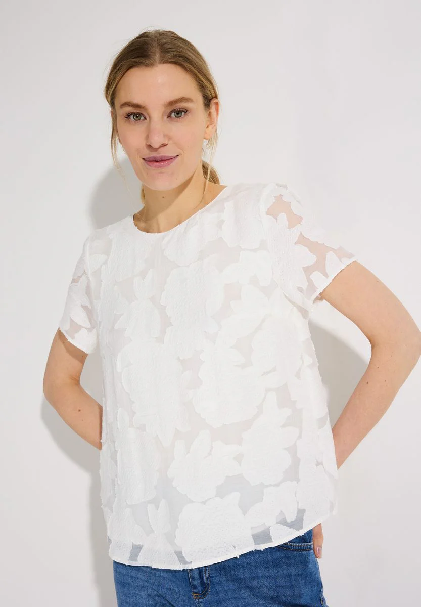 Bluse mit Flower-Dessin - Image 3
