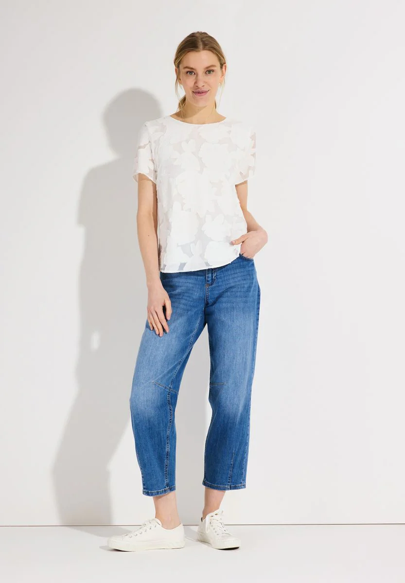 Bluse mit Flower-Dessin - Image 4
