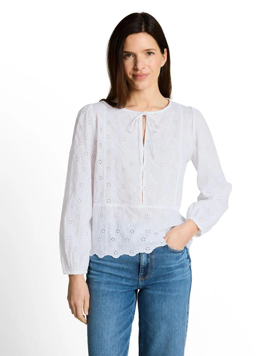 Bluse mit Lochstickerei - Image 6