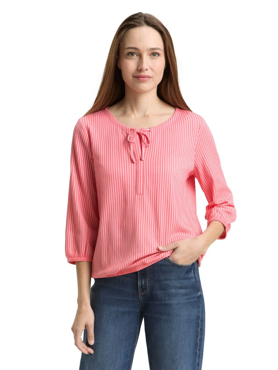 Blusenshirt mit Streifenmuster - Image 5