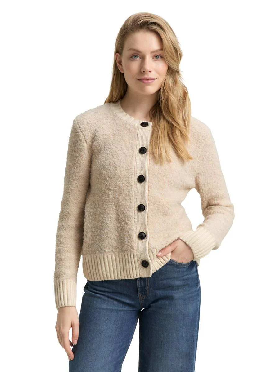 knit boucle cardigan - Image 5