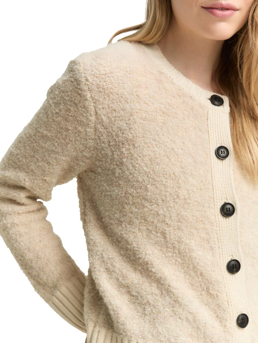 knit boucle cardigan - Image 6