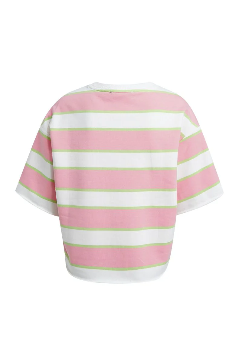 BOXY CROPPED COLLEGE SWEATSHIRT SHO - Image 2