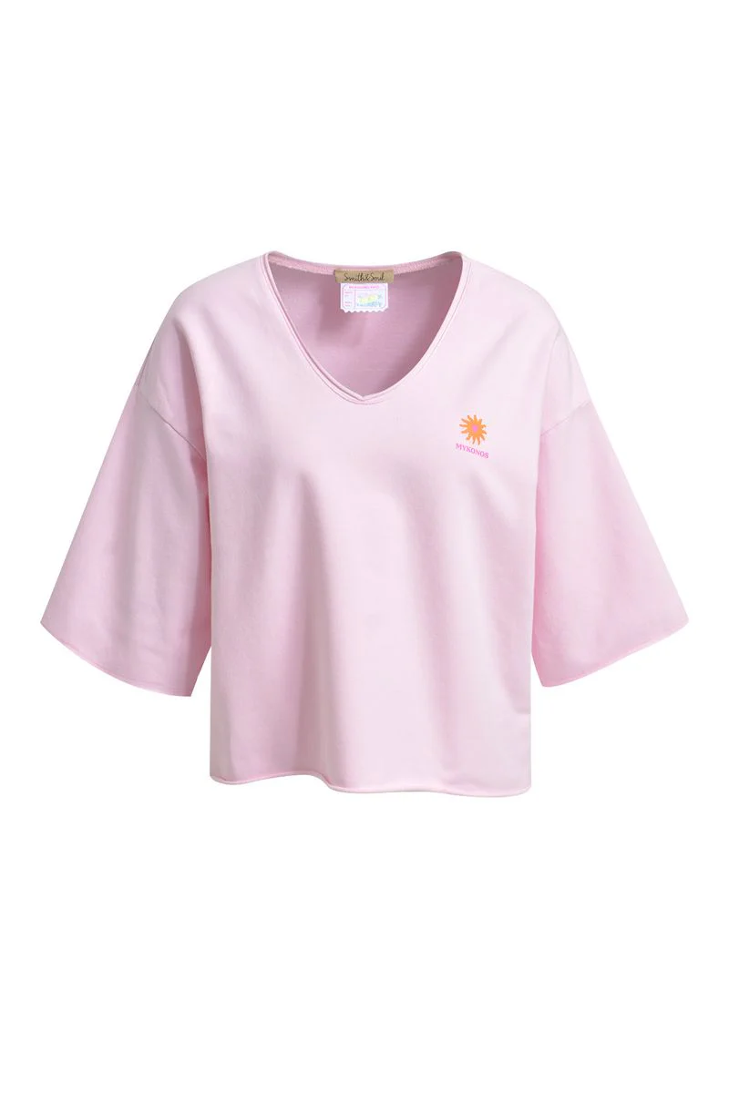 BOXY CROPPED SWEATSHIRT SHORTSLEEVE - Image 4