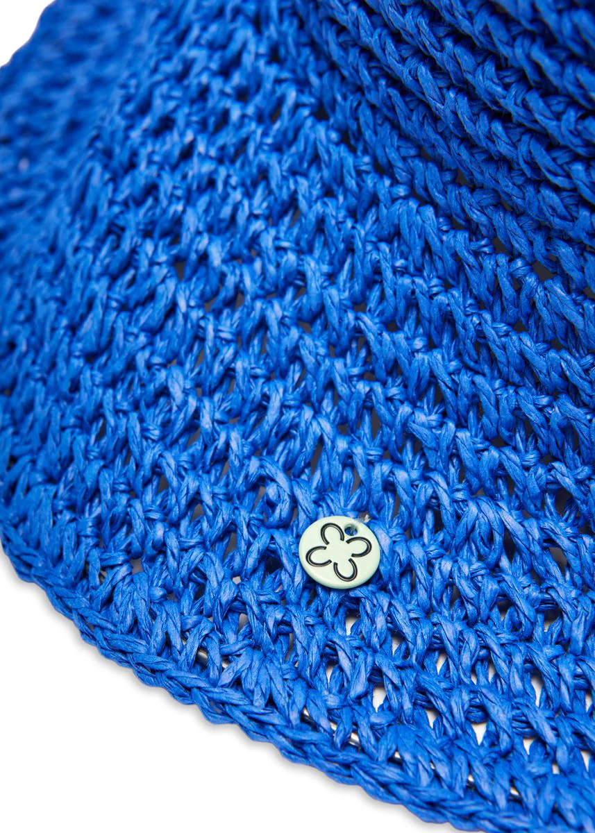Bucket Hat aus Stroh mit Herz-Stickerei - Image 3