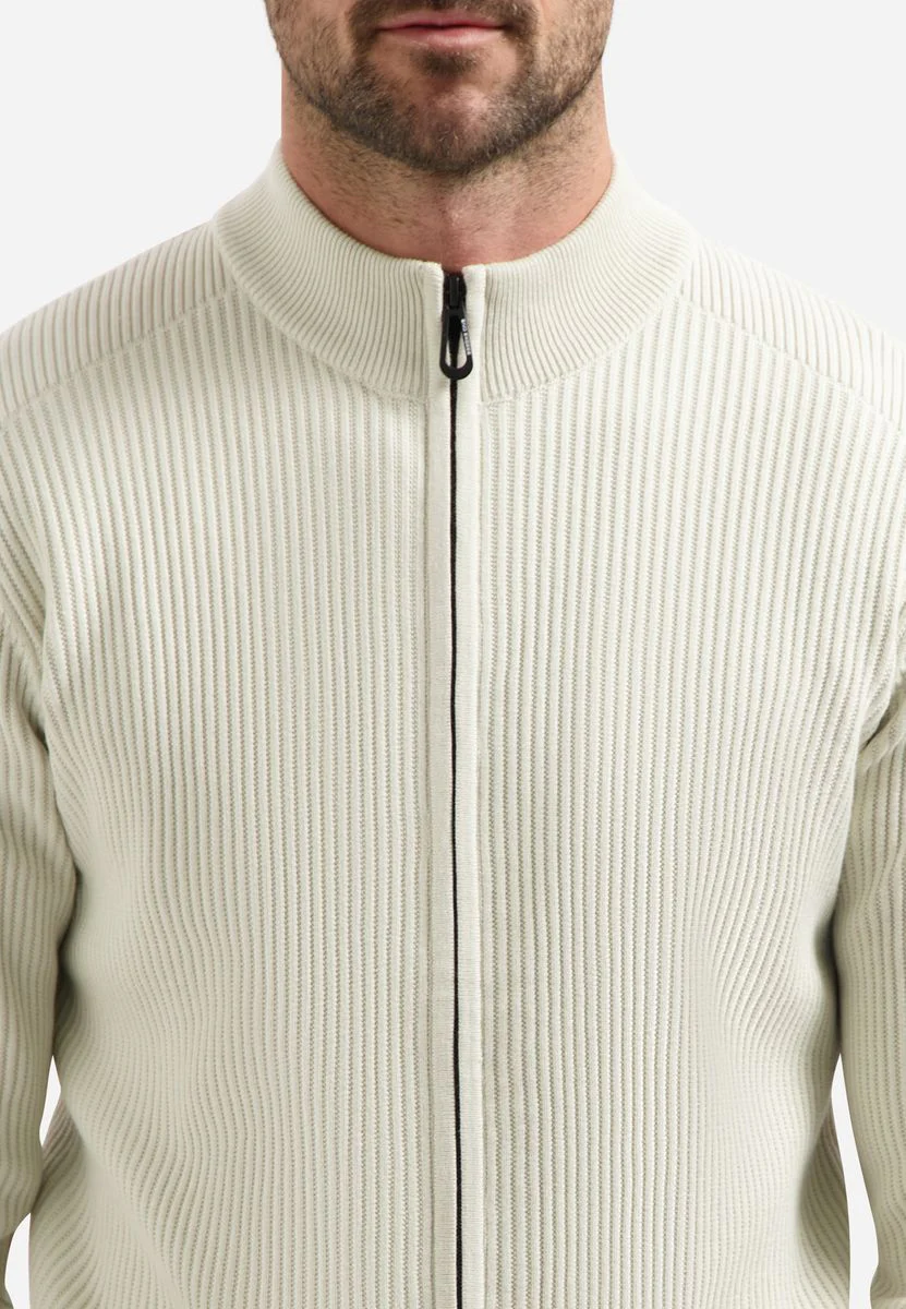 Cardigan Full Zip Tuck Stitch - Image 7
