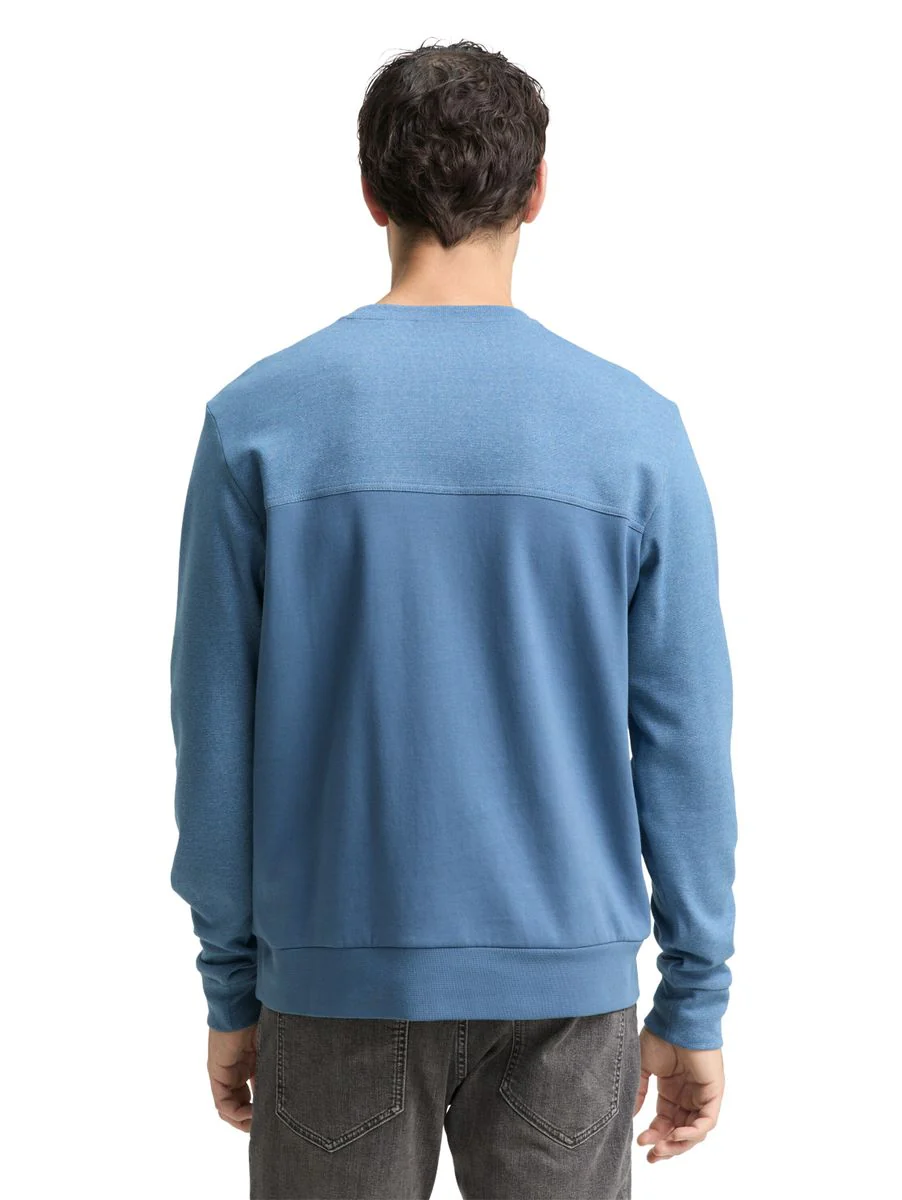 Crewneck Sweatshirt mit Struktur-Mix - Image 4