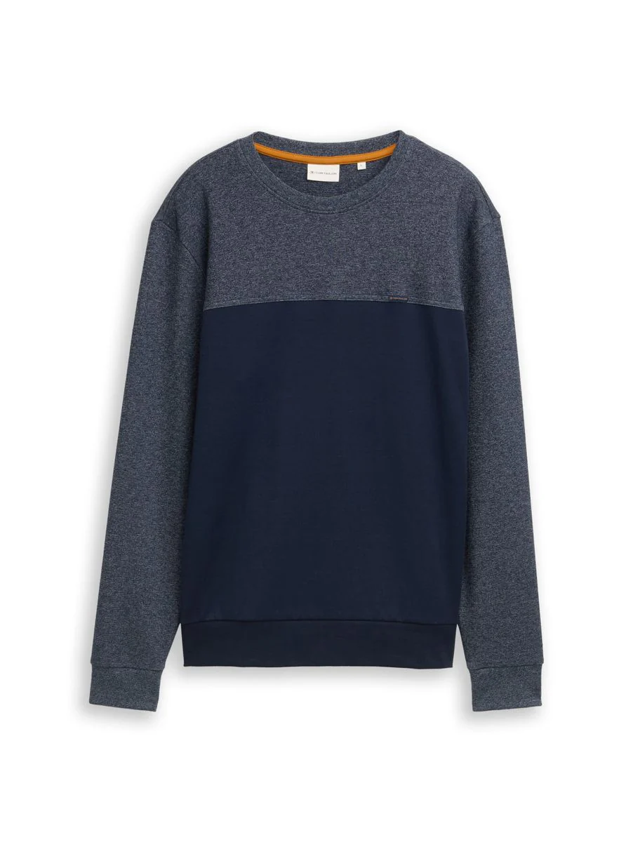 Crewneck Sweatshirt mit Struktur-Mix - Image 7
