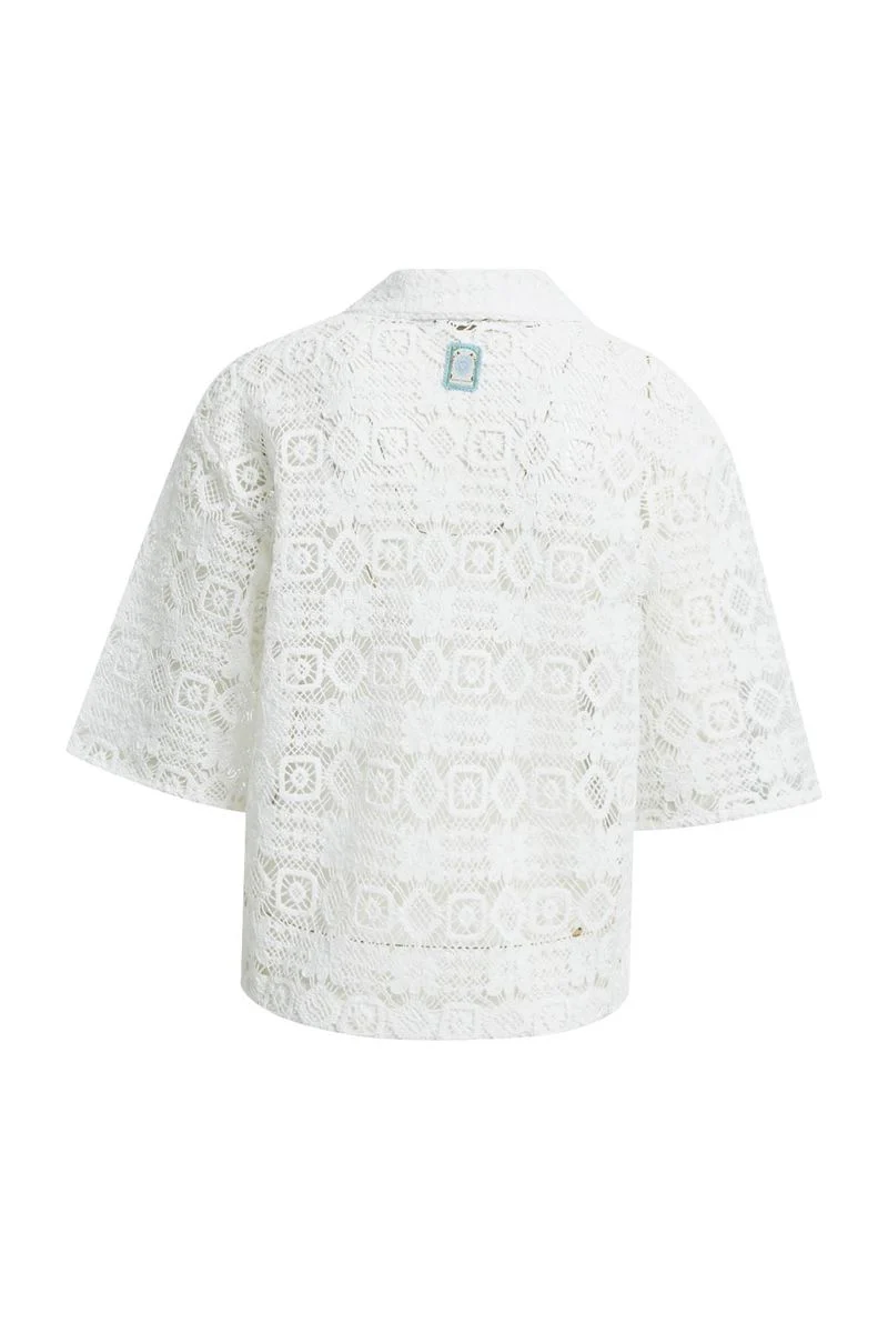 Crochet Short Sleeve Jacket - Image 2