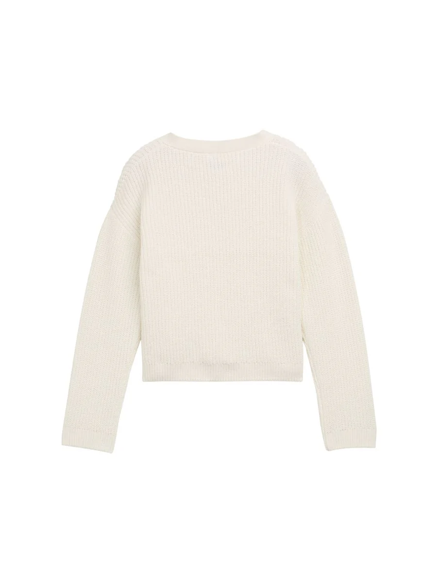 cropped knit cardigan - Image 2