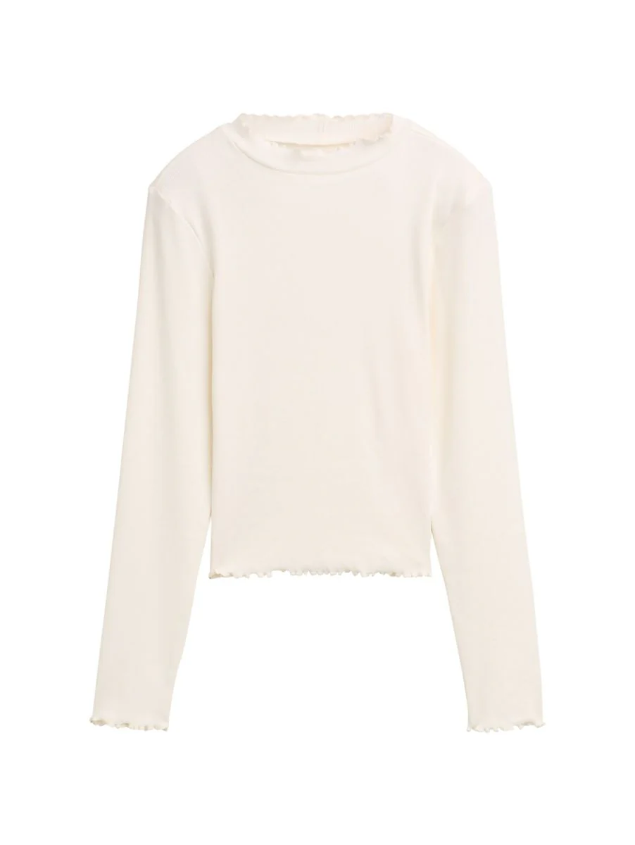 cropped rib longsleeve