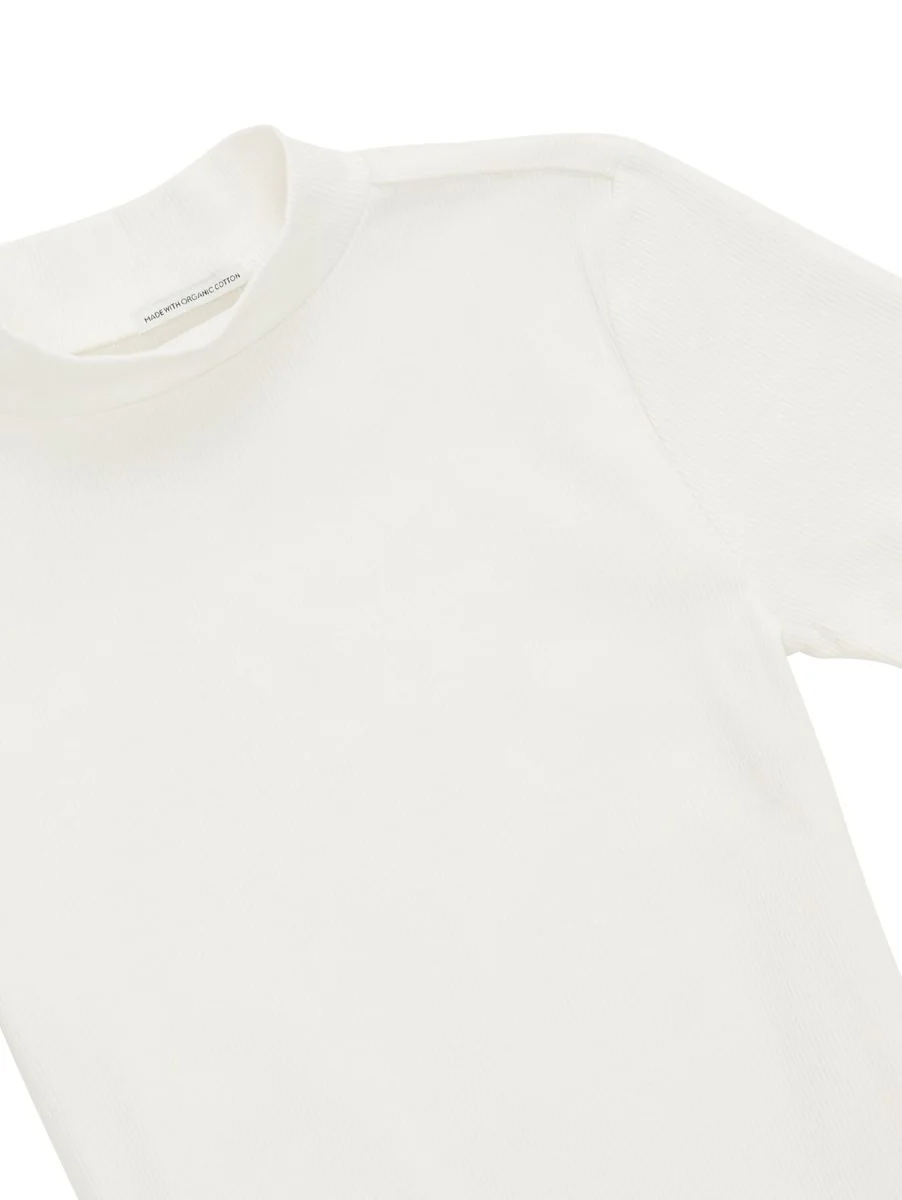 cropped mock neck rib t-shirt - Image 3