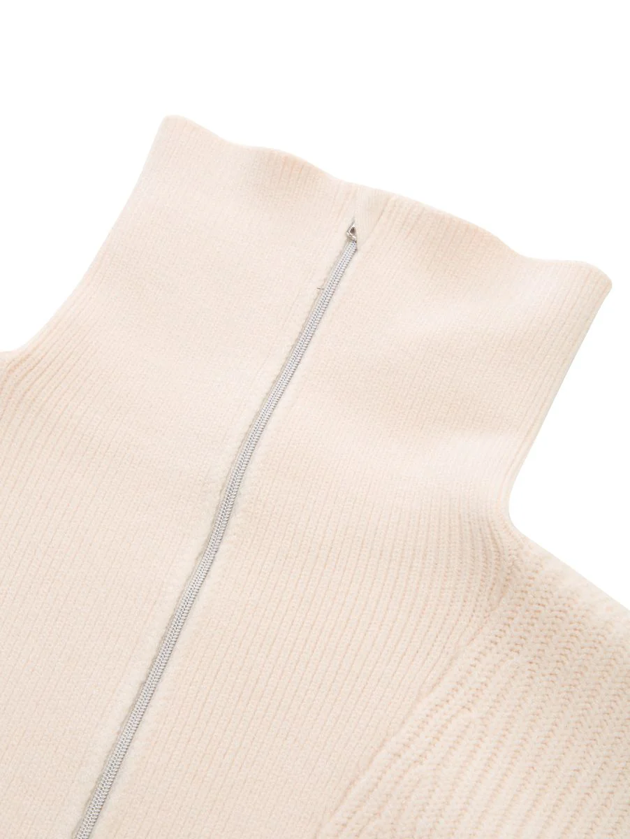 cropped knit troyer - Image 3