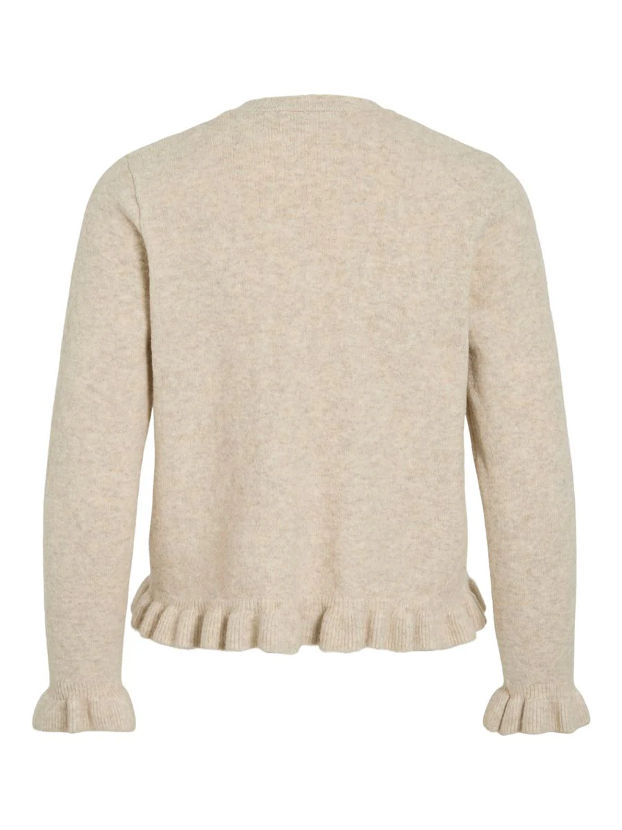 VIJACIA O-NECK L/S FRILL KNIT CARDI/BFS - Image 8