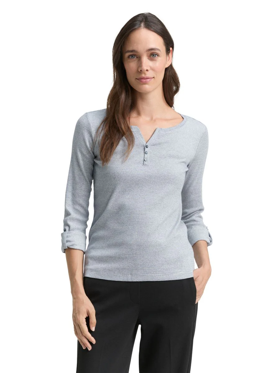 T-shirt stripe henley - Image 3
