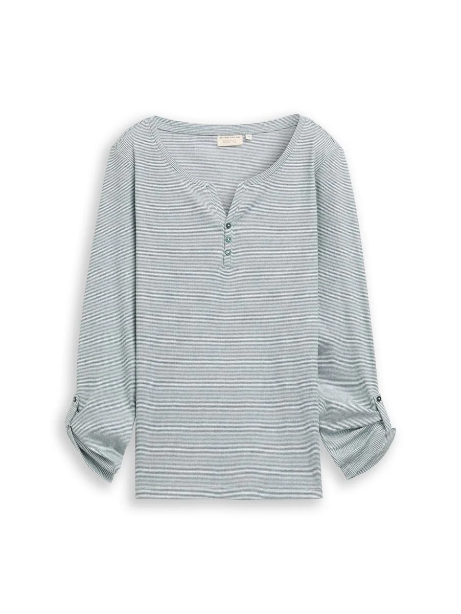 T-shirt stripe henley - Image 9