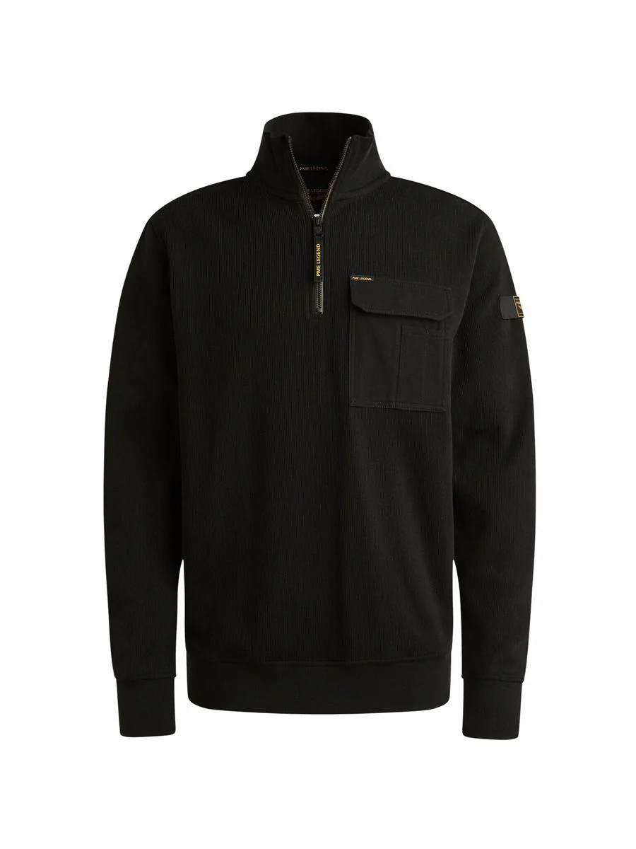 Half zip collar knit look jersey - Image 3