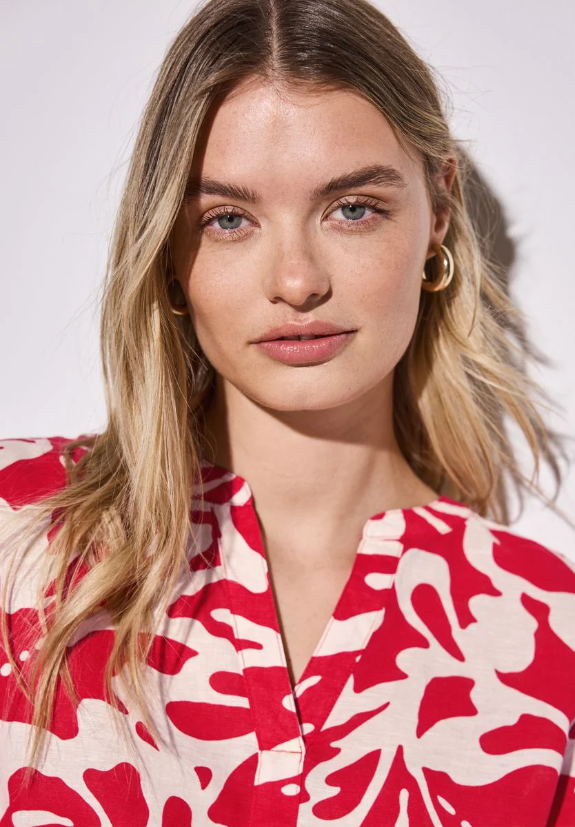Gemusterte Leinenmix-Bluse - Image 6