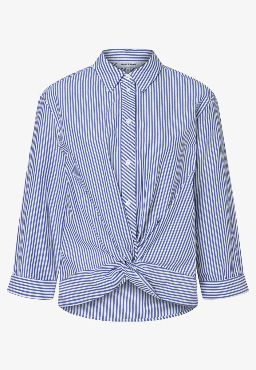 Gestreifte Bluse mit Knot-Detail - Image 2