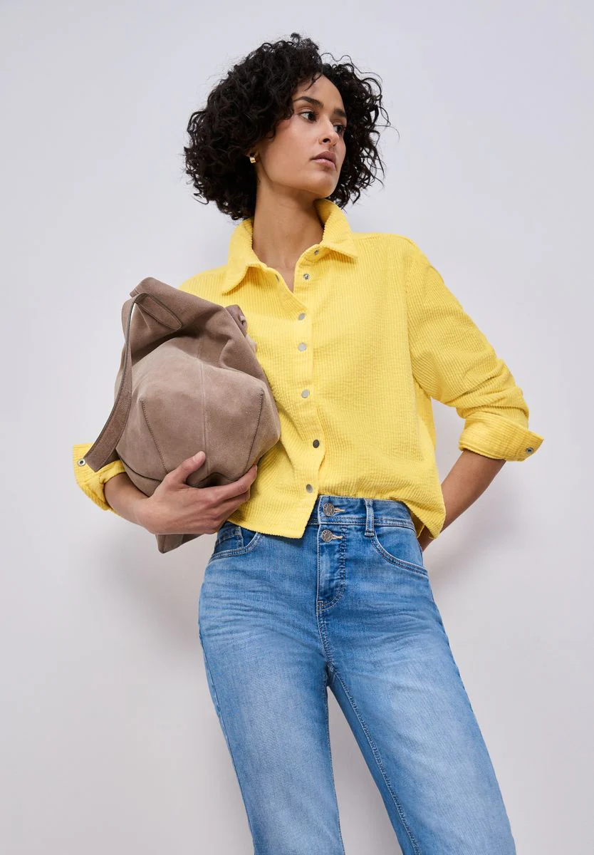 Corduroy shirtcollar blouse w - Image 3