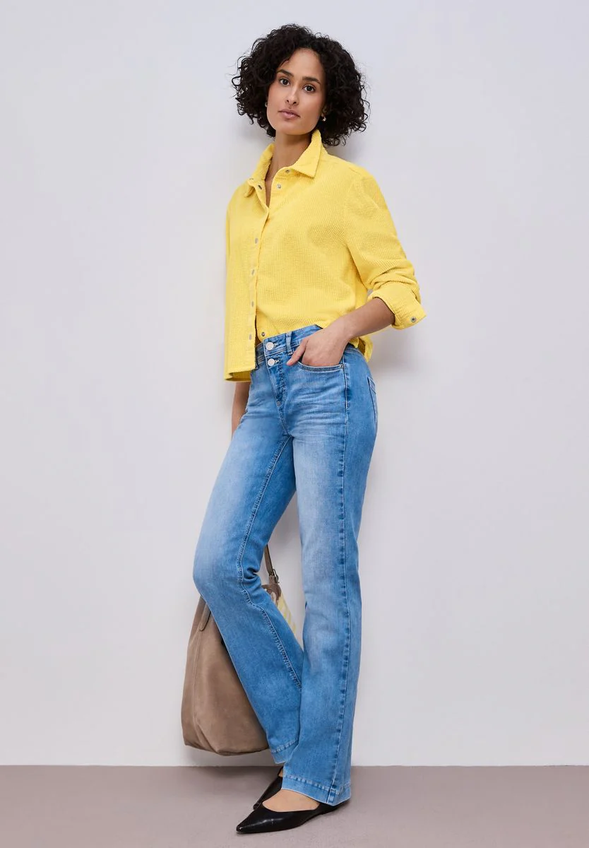 Corduroy shirtcollar blouse w - Image 5