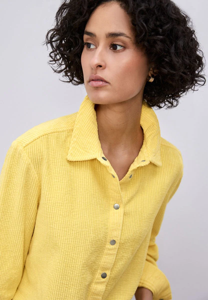 Corduroy shirtcollar blouse w - Image 7