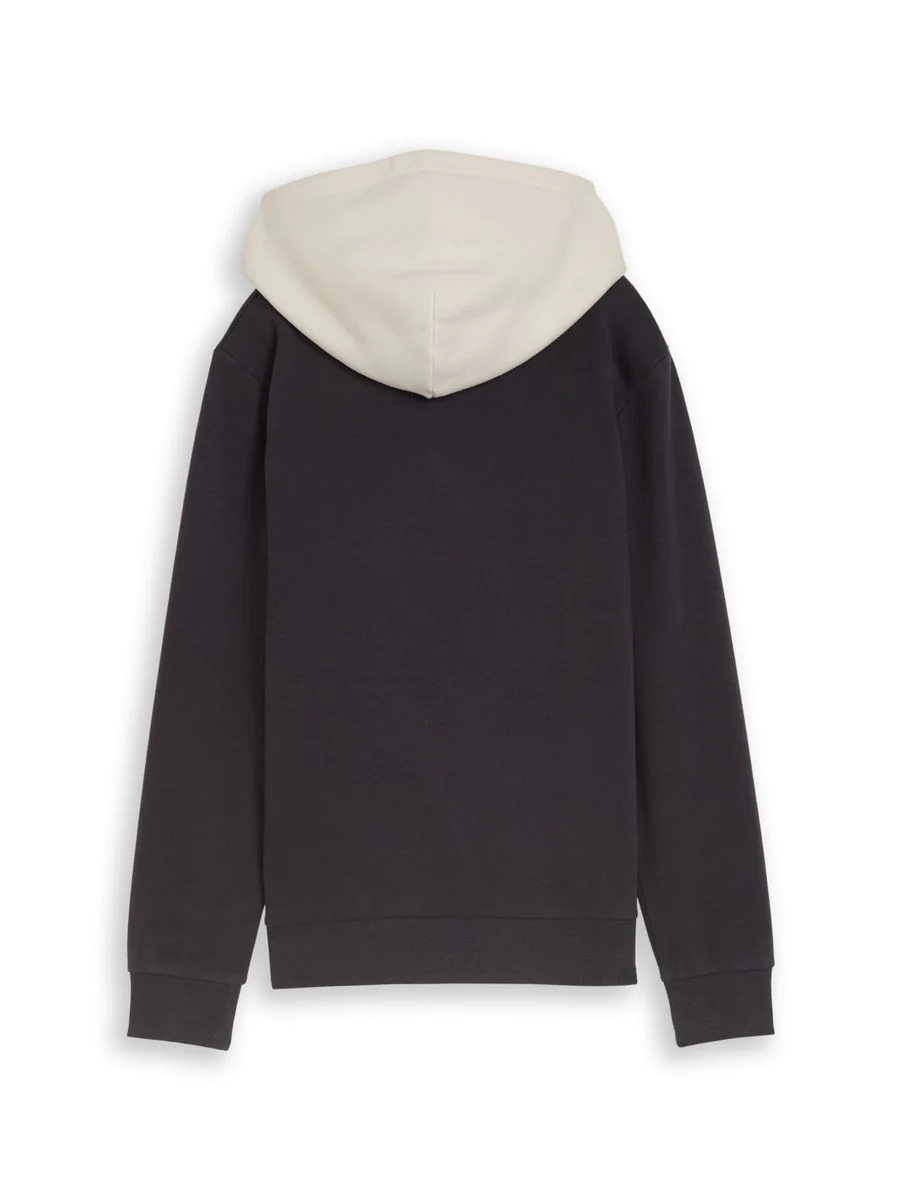 printed contrast hoddie - Image 2