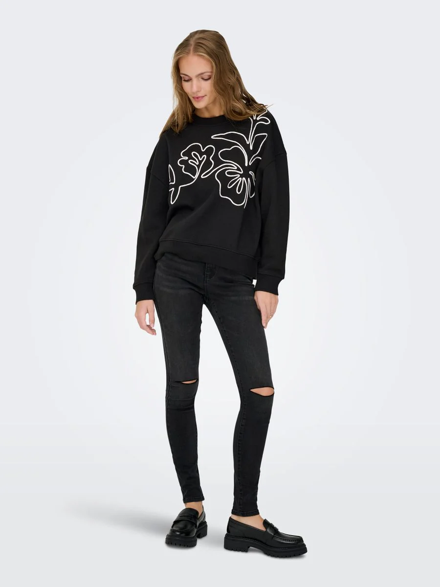 JDYCANOA L/S EMB SWEAT JRS NOOS - Image 5