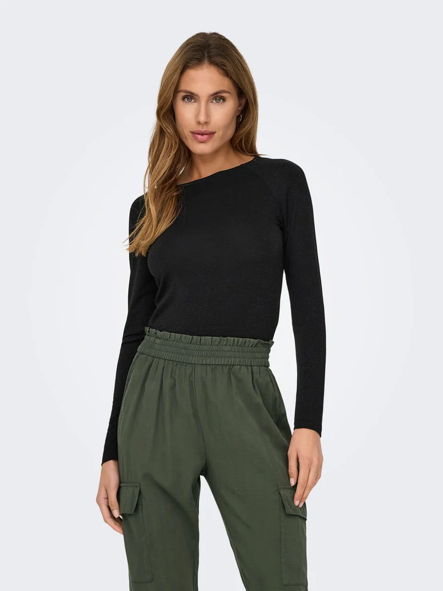 JDYKAISER L/S GLITTER O-NECK TOP JR