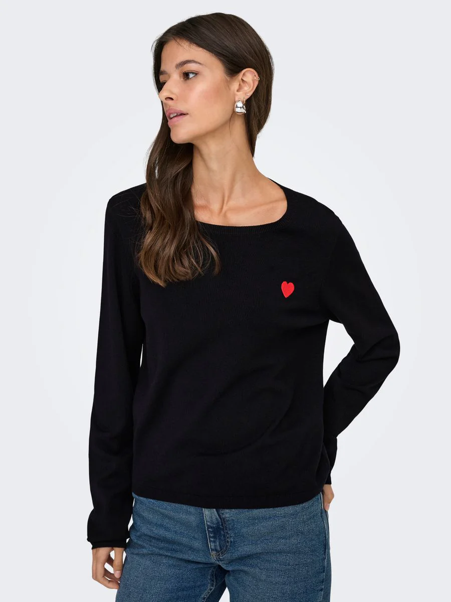 JDYKATE L/S O-NECK EMB. PULLOVER KNT - Image 4