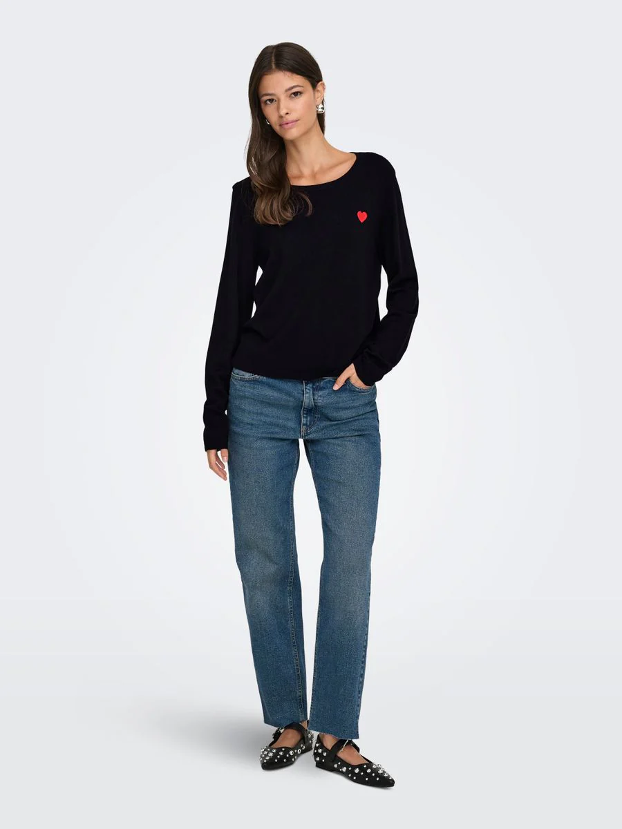 JDYKATE L/S O-NECK EMB. PULLOVER KNT - Image 6
