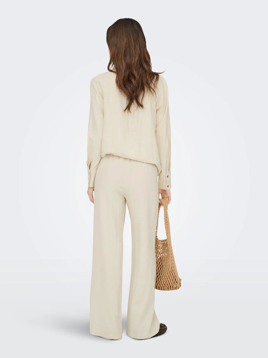 JDYSAY HW LINEN WIDE PANT WVN NOOS - Image 3