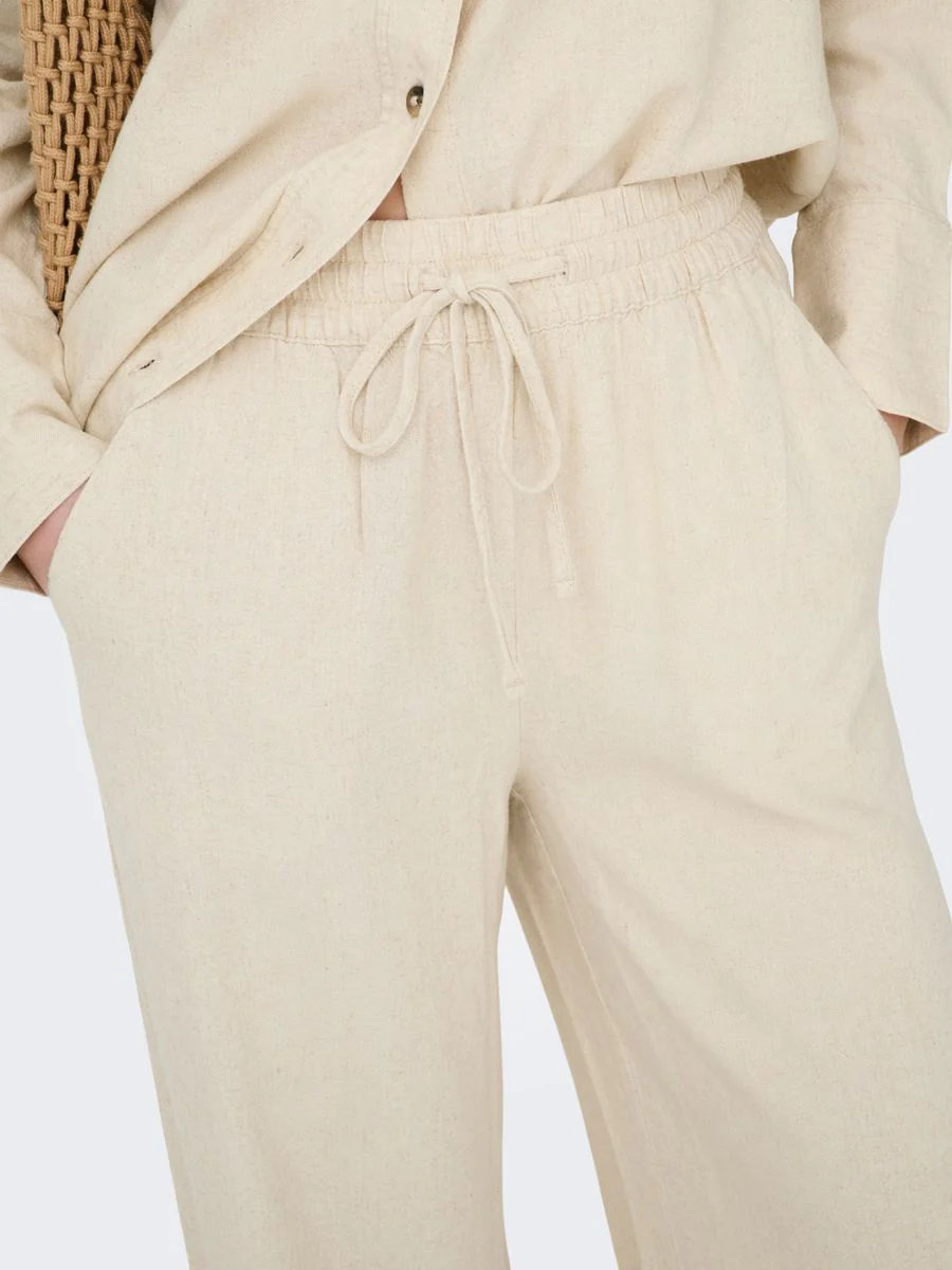 JDYSAY HW LINEN WIDE PANT WVN NOOS - Image 4