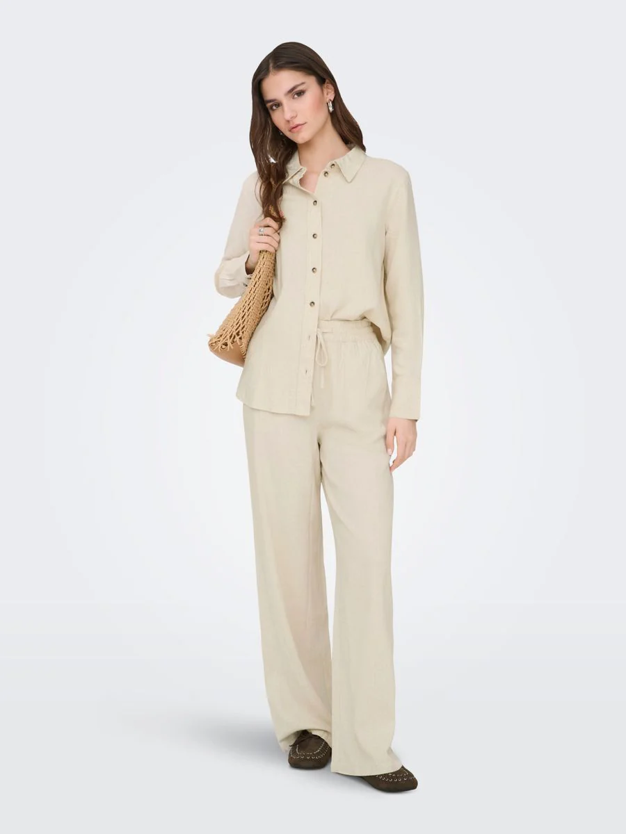 JDYSAY HW LINEN WIDE PANT WVN NOOS - Image 6