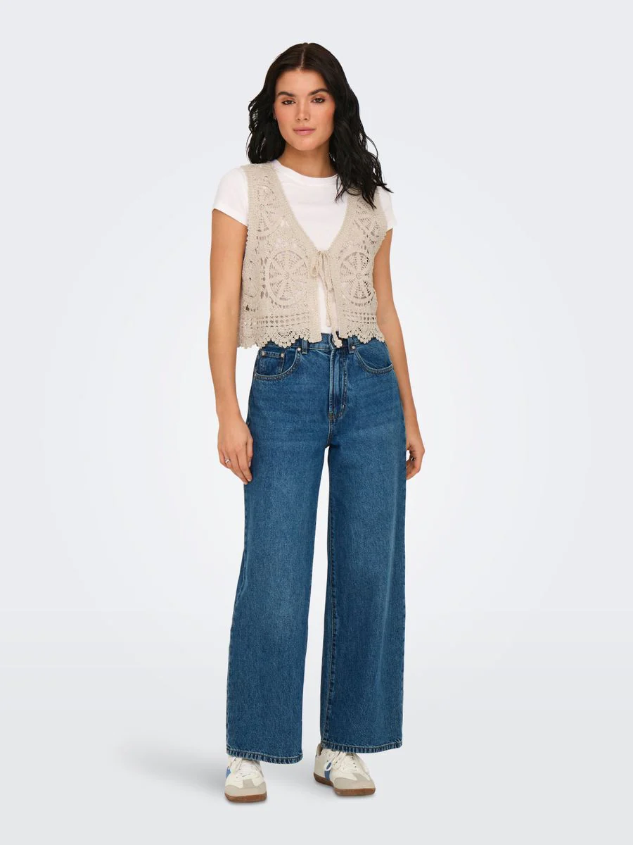 JDYVIC S/L V-NECK TIE VEST KNT - Image 7