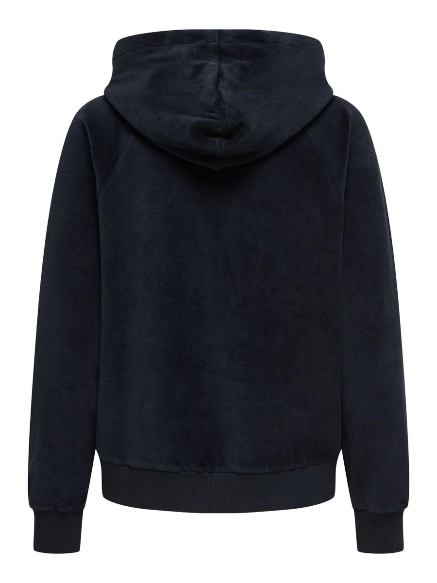 JDYVIDA L/S VELVET HOODIE TOP JRS D - Image 2