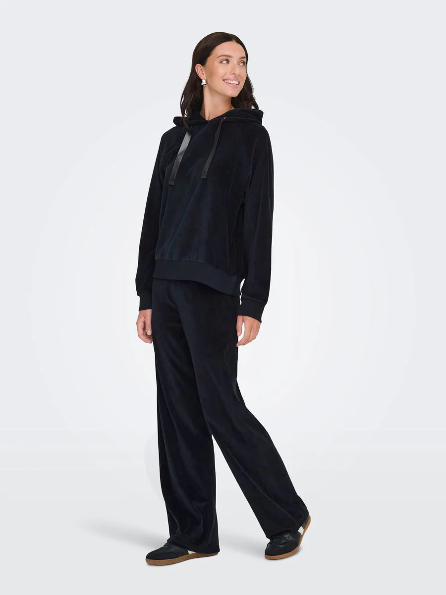 JDYVIDA L/S VELVET HOODIE TOP JRS D - Image 4
