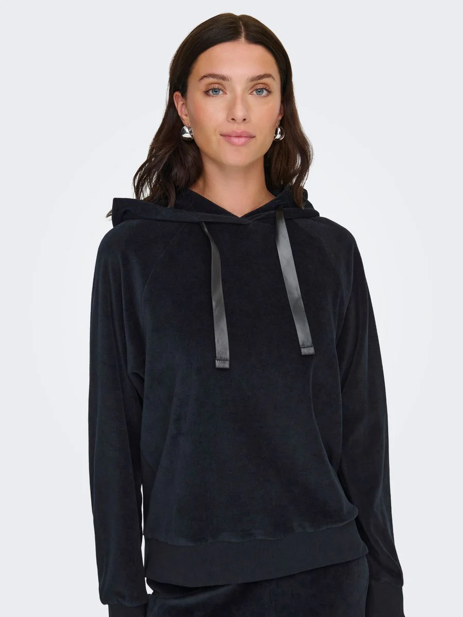 JDYVIDA L/S VELVET HOODIE TOP JRS D - Image 5