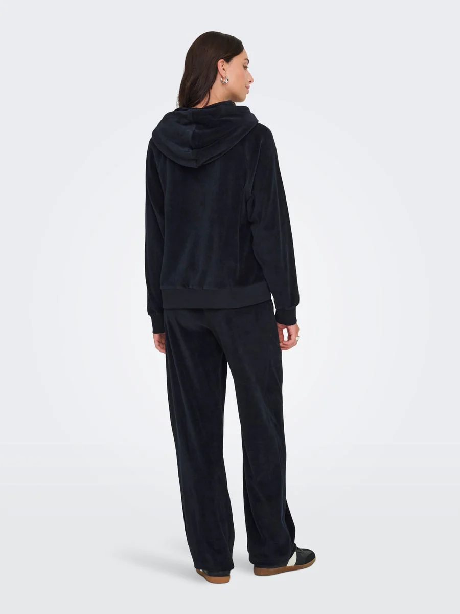 JDYVIDA L/S VELVET HOODIE TOP JRS D - Image 6