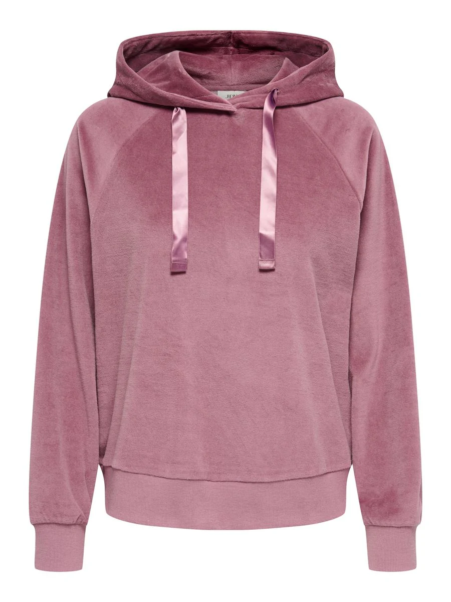 JDYVIDA L/S VELVET HOODIE TOP JRS D - Image 9