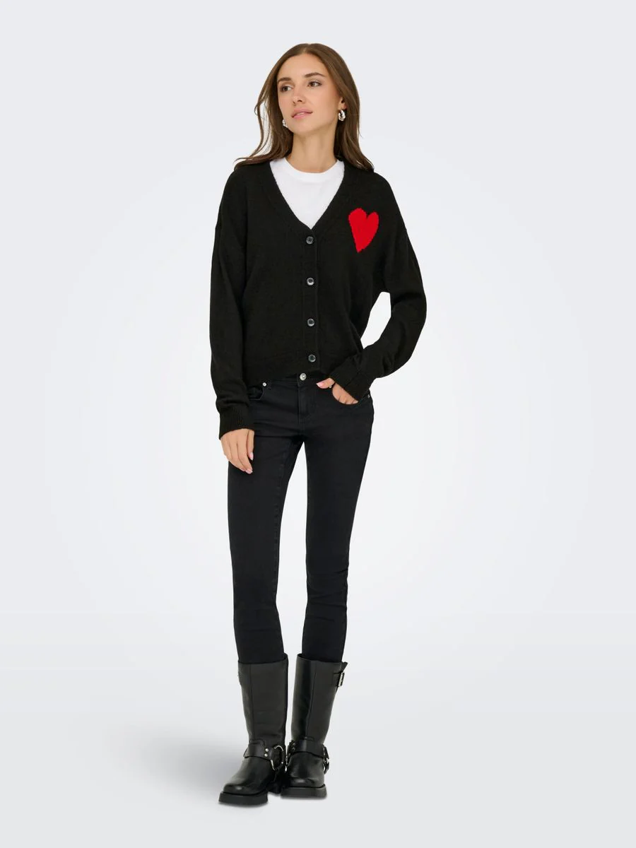 JDYVITTORIA L/S HEART CARDIGAN KNT - Image 5