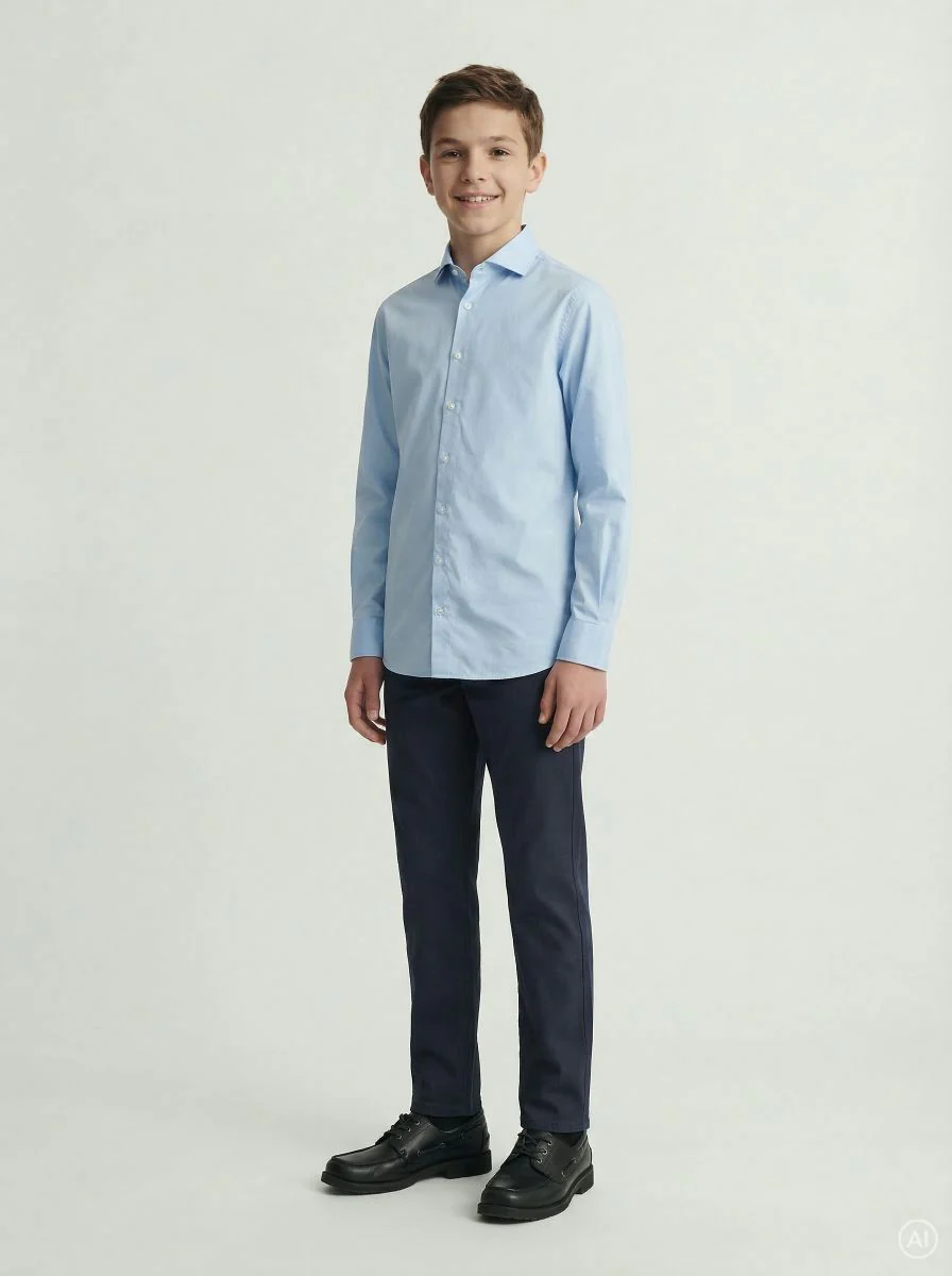 JJEAXEL STRETCH SHIRT LS NOOS JNR - Image 3