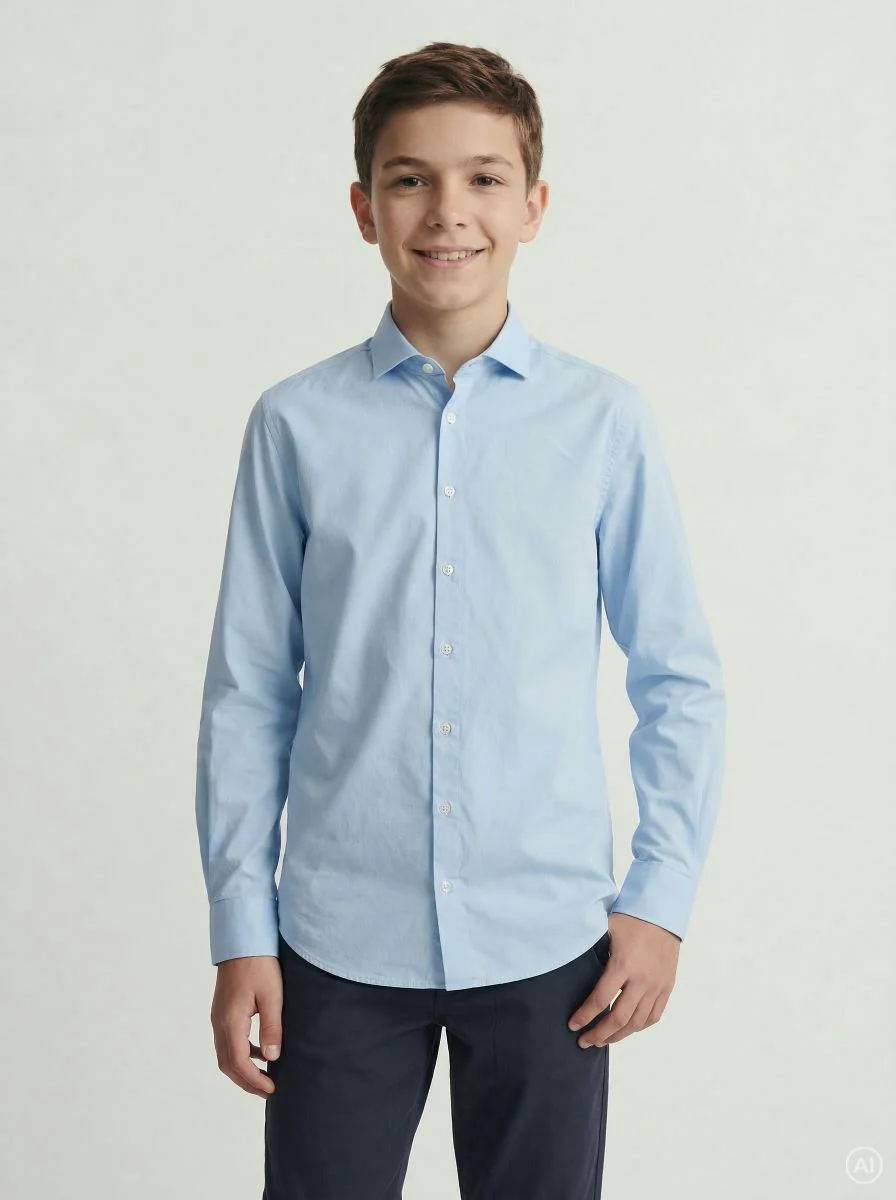 JJEAXEL STRETCH SHIRT LS NOOS JNR - Image 4