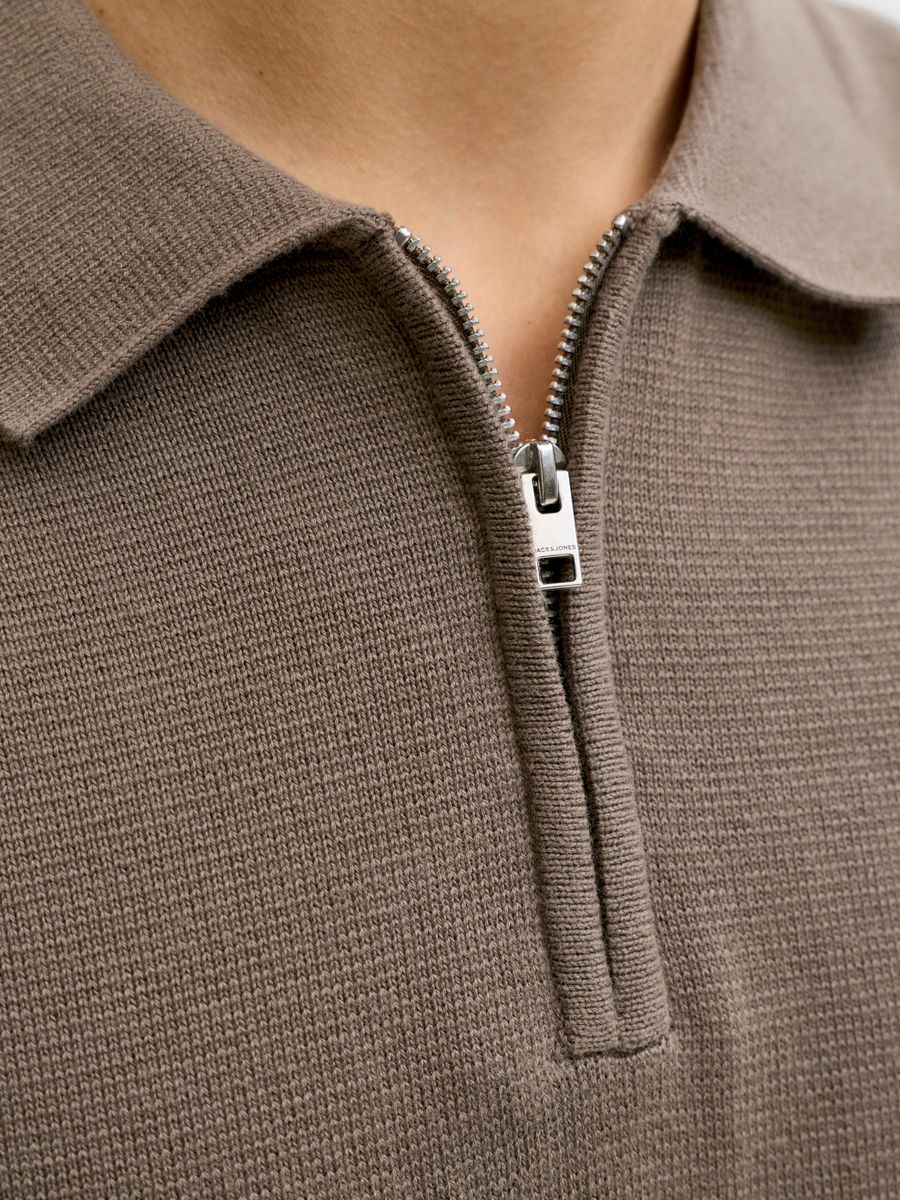 JPRBLAMILANO SPRING KNIT ZIP POLO S - Image 3