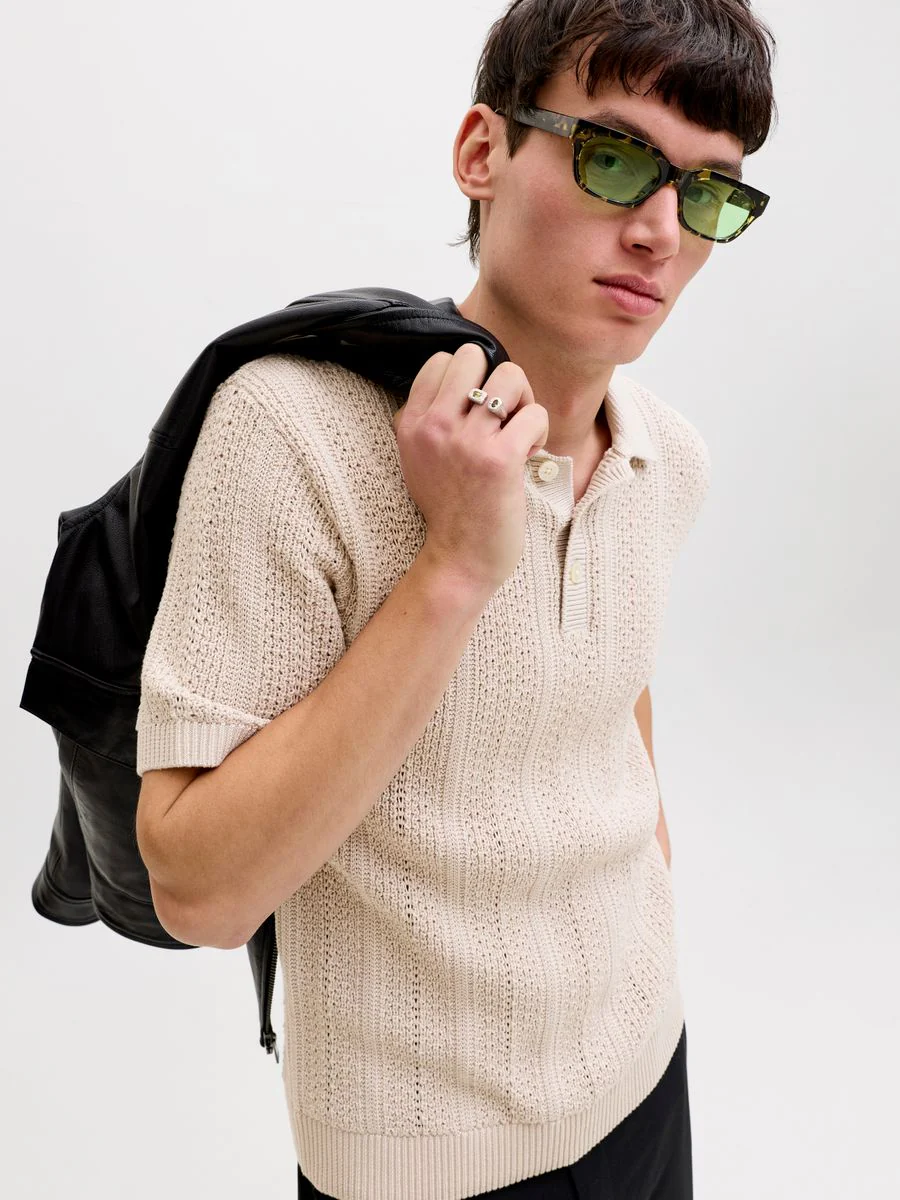 JPRBLAWINSTON KNIT POLO SS SN - Image 3