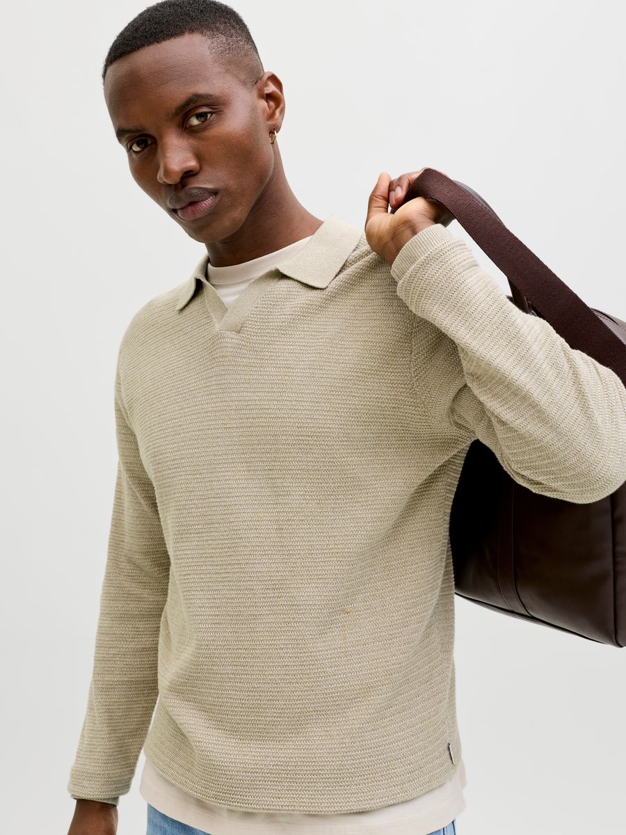 JPRBLURILEY KNIT SPLIT NECK LS SN - Image 7
